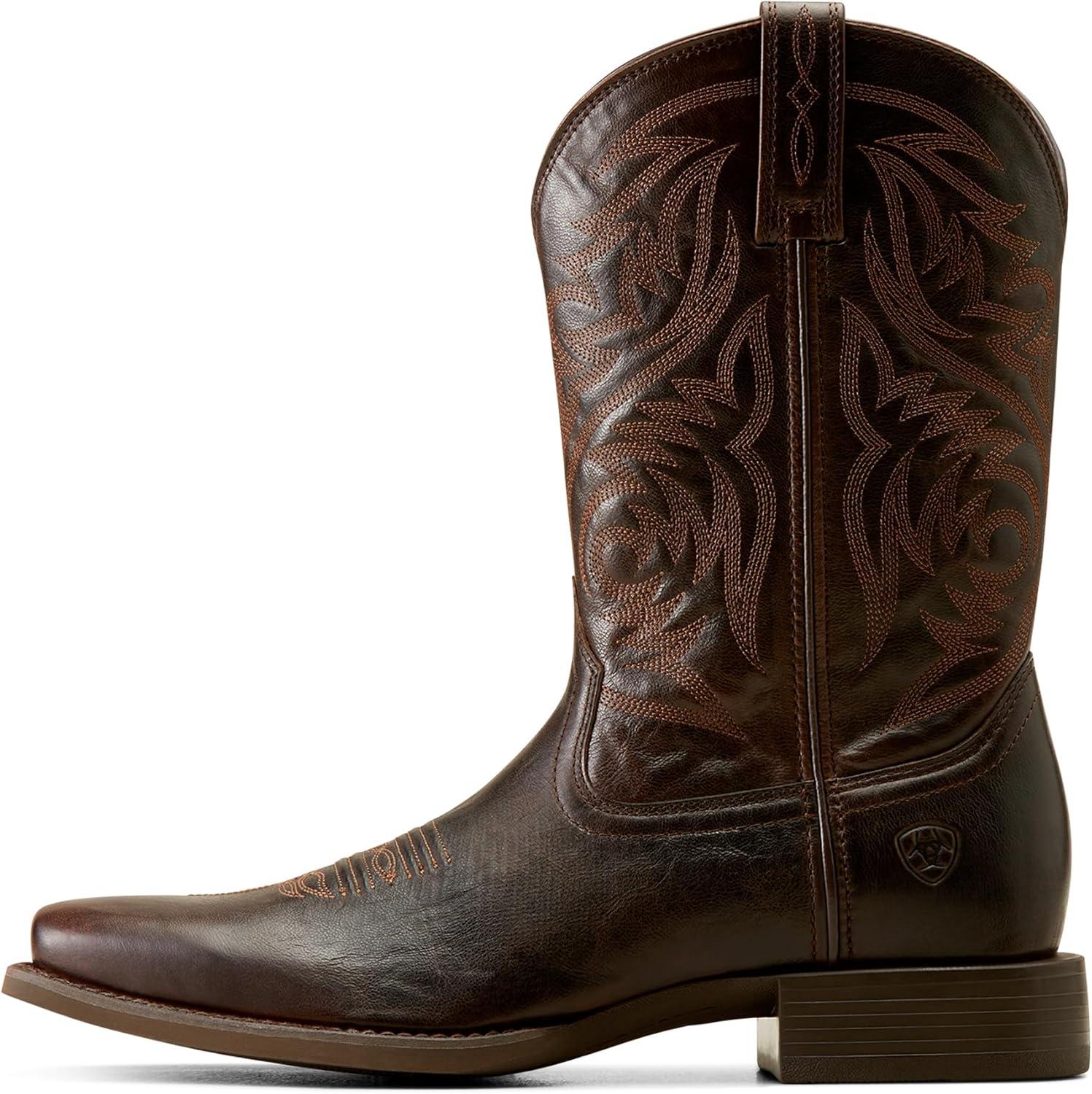 imageAriat Mens Sport Herdsman Western BootBurnished Chocolate