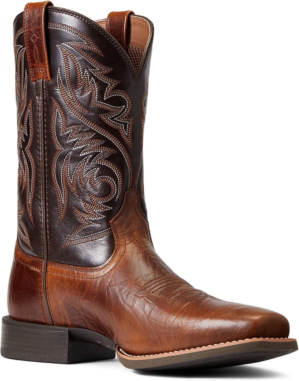imageAriat Mens Sport Herdsman Western BootPeanut ButterChaga Brown