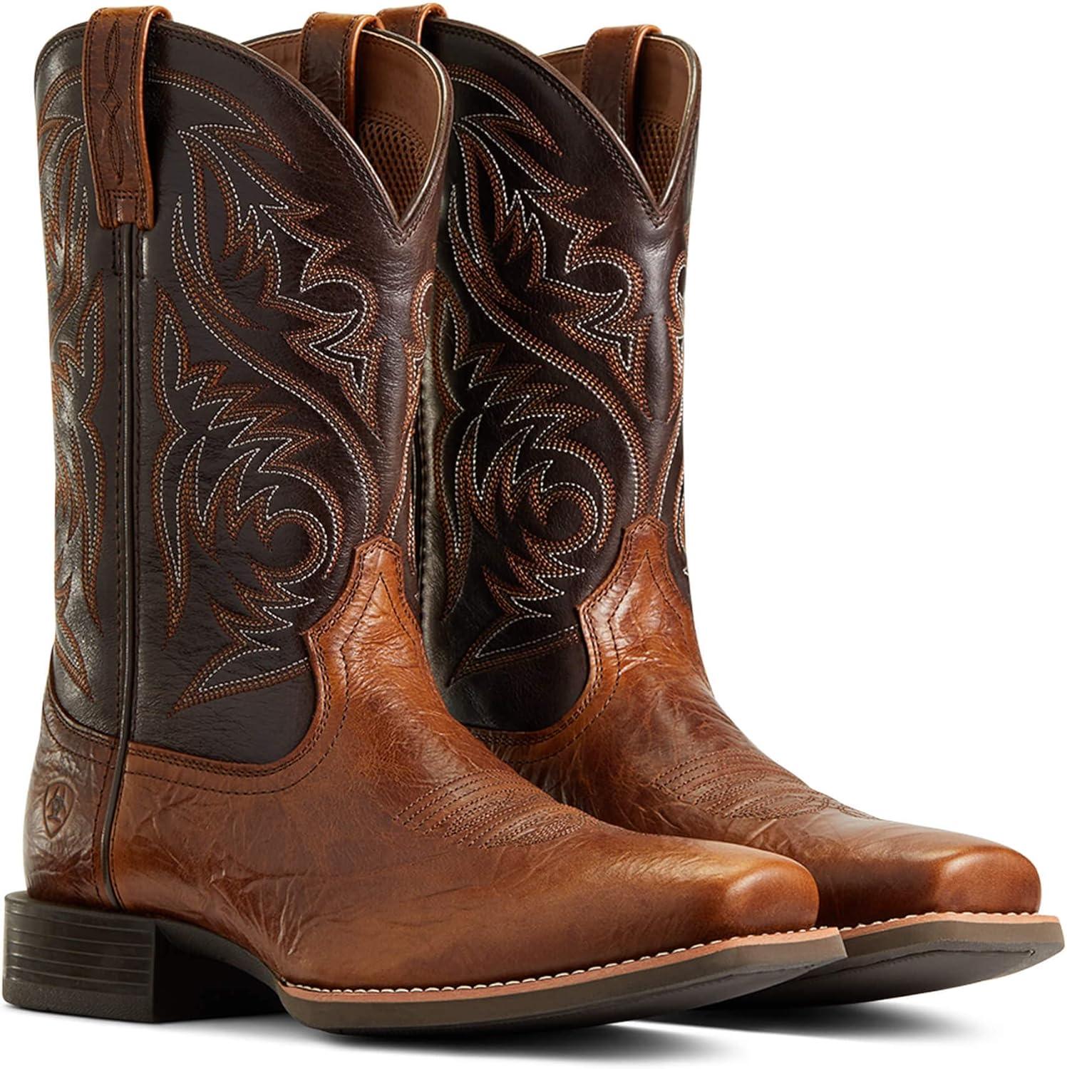 imageAriat Mens Sport Herdsman Western BootPeanut ButterChaga Brown