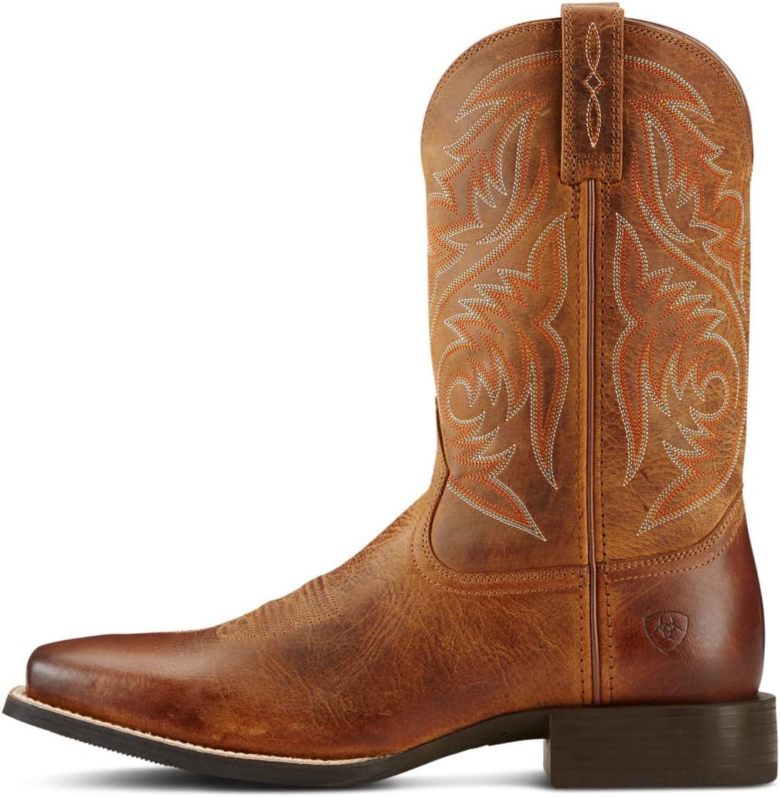 imageAriat Mens Sport Herdsman Western BootPowder Brown