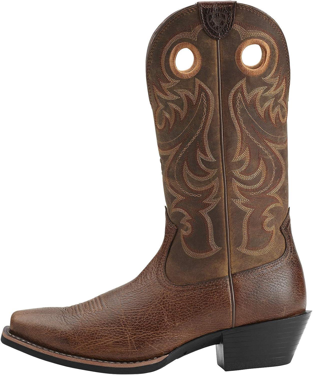 imageAriat Mens Sport Square Toe Western Cowboy BootBrown