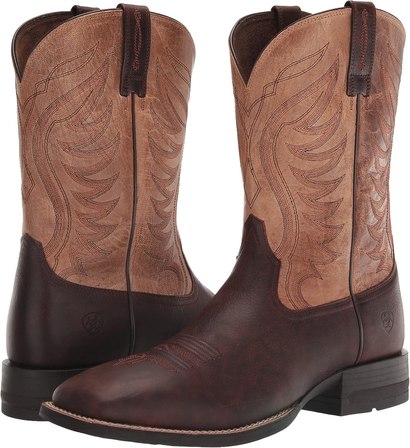 imageAriat mens Amos Western BootWestern BootBarley BrownTracker Tan