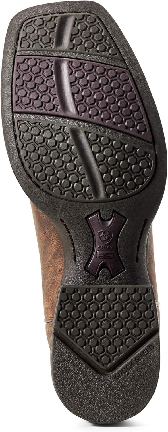 imageAriat mens Amos Western BootWestern BootHand Stained RedbrownBlack