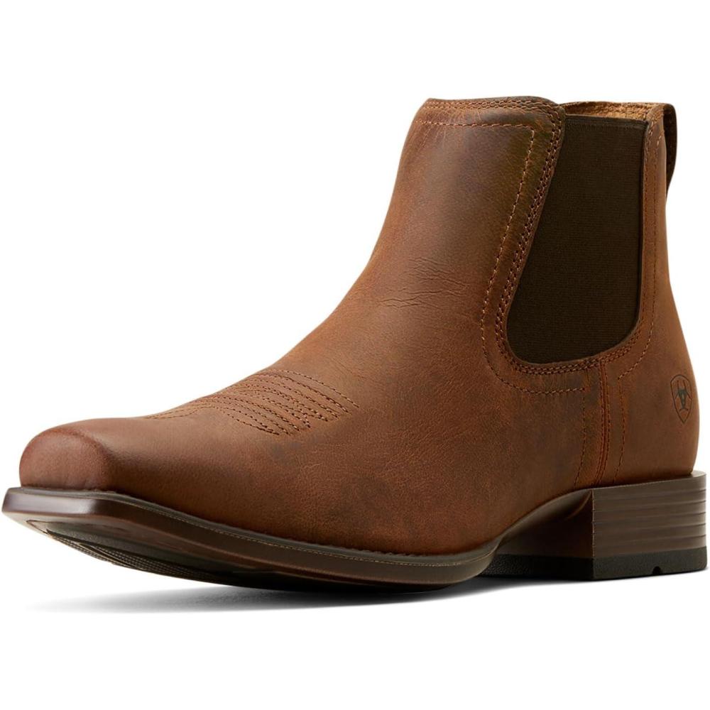 imageAriat Mens Booker Ultra Square Toe Western BootRough Tan