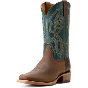 Ariat Men’s Hybrid Roughstock Square Toe Western Boot(Dijon Roughout/Royal Purple)