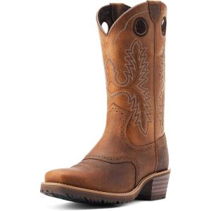 Ariat Men’s Hybrid Roughstock Square Toe Western Boot(Sorrel Crunch)