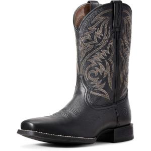 Ariat Mens Sport Herdsman Western Boot(Black Deertan)