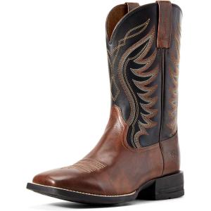 Ariat mens Amos Western BootWestern Boot(Hand Stained Red-brown/Black)