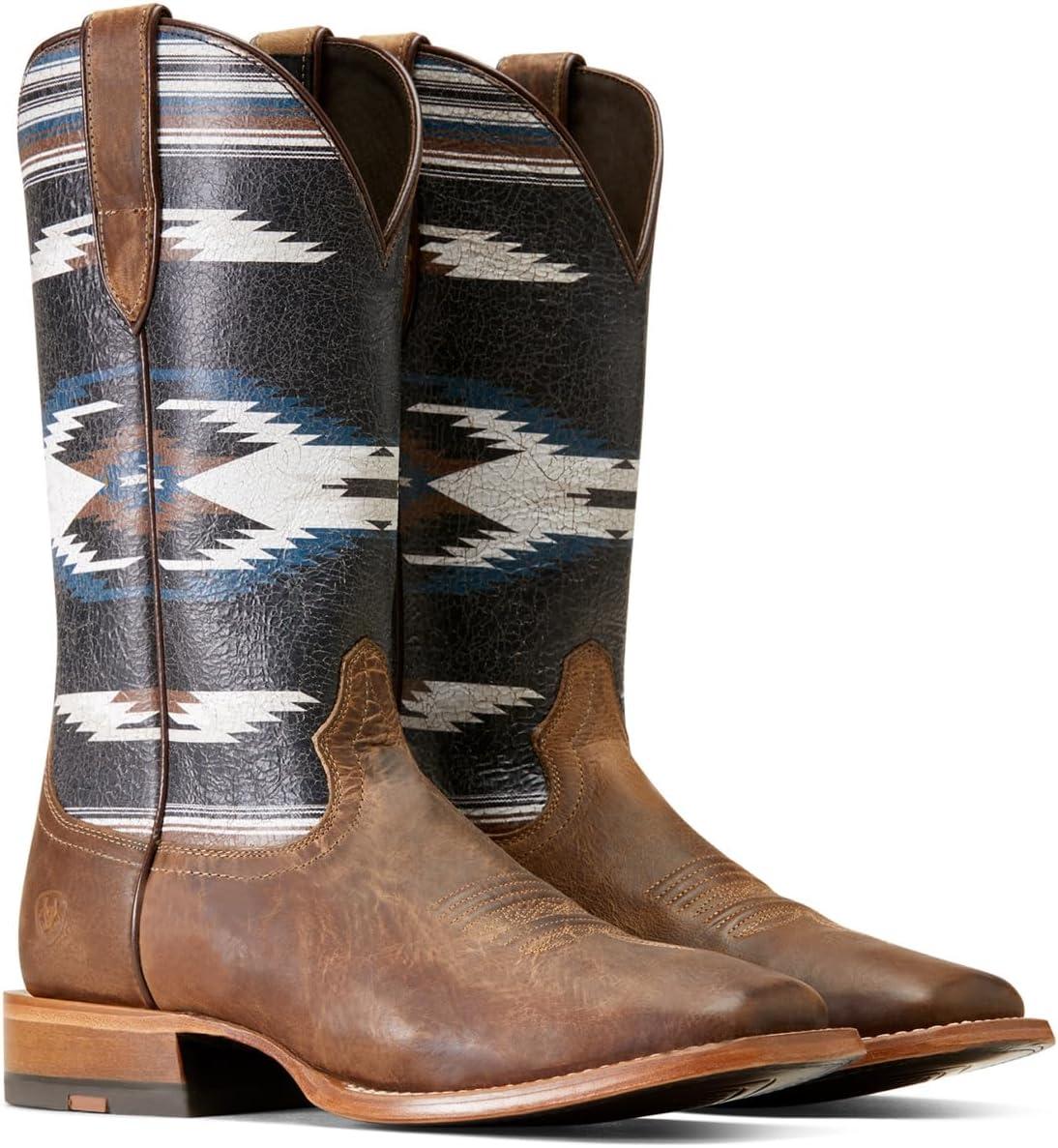 imageARIAT Mens Frontier Chimayo Western BootBrown Bomber