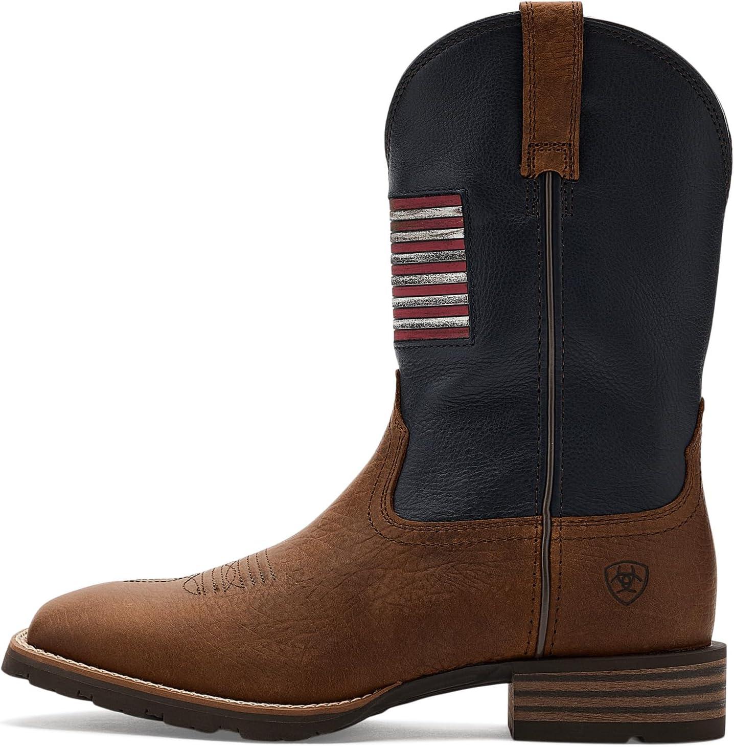 imageARIAT Mens Hybrid Rancher Patriot Wide Square Toe Cowboy Boot
