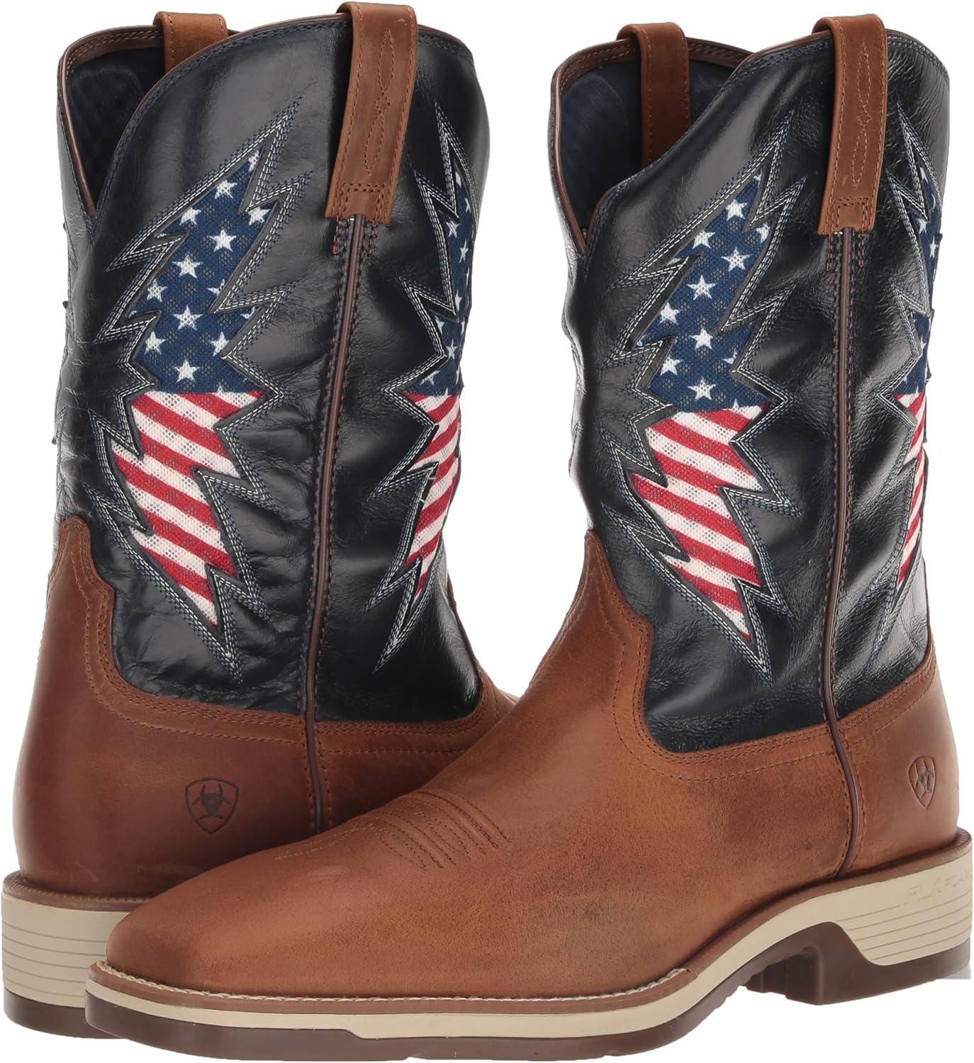 imageARIAT Mens Ridgeback VentTEK Western Boot Georgia ClayBlue Bay 115 Medium