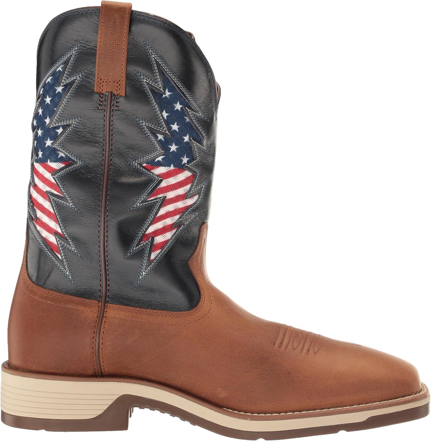 imageARIAT Mens Ridgeback VentTEK Western Boot Georgia ClayBlue Bay 115 Medium