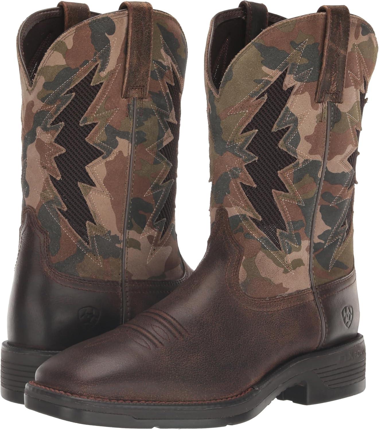 imageARIAT Mens Ridgeback VentTEK Western Boot Rich BrownCasually Camo 8 Medium