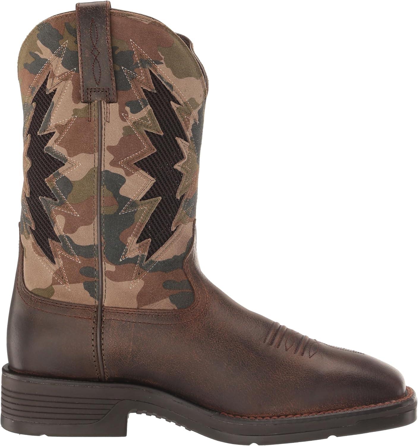 imageARIAT Mens Ridgeback VentTEK Western Boot Rich BrownCasually Camo 8 Medium