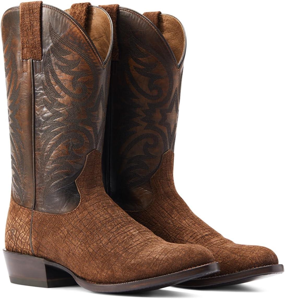 imageARIAT mens Bankroll Western BootWestern BootHippo Tan SuedeBrooklyn Brown