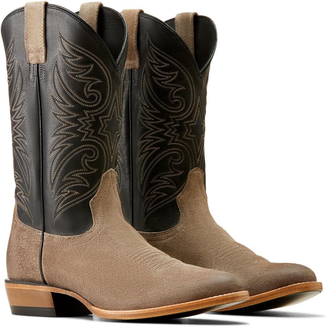 imageARIAT mens Bankroll Western BootWestern BootRaven BlackSmokey Roughout