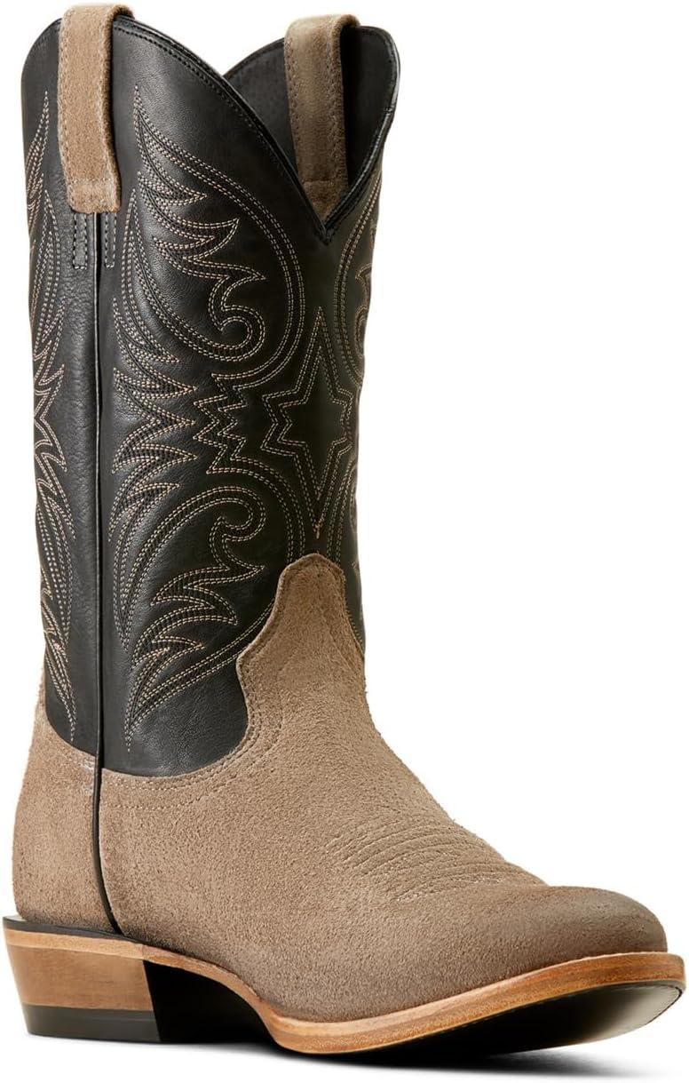 imageARIAT mens Bankroll Western BootWestern BootRaven BlackSmokey Roughout