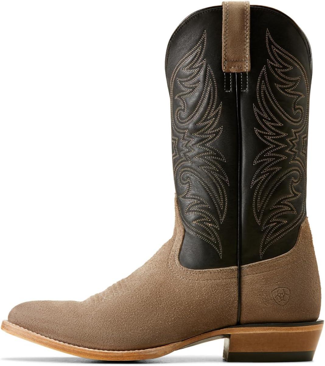 imageARIAT mens Bankroll Western BootWestern BootRaven BlackSmokey Roughout