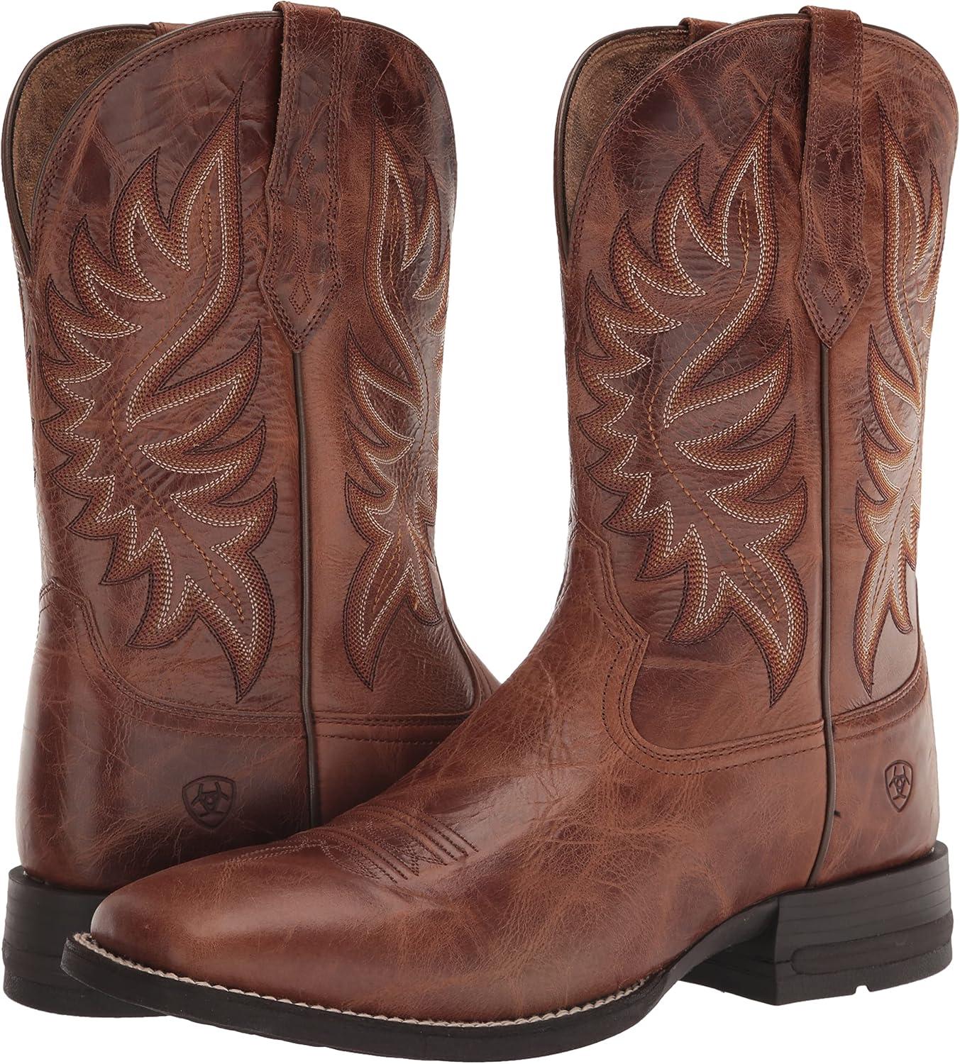 imageARIAT mens Brander Western BootDark Tan