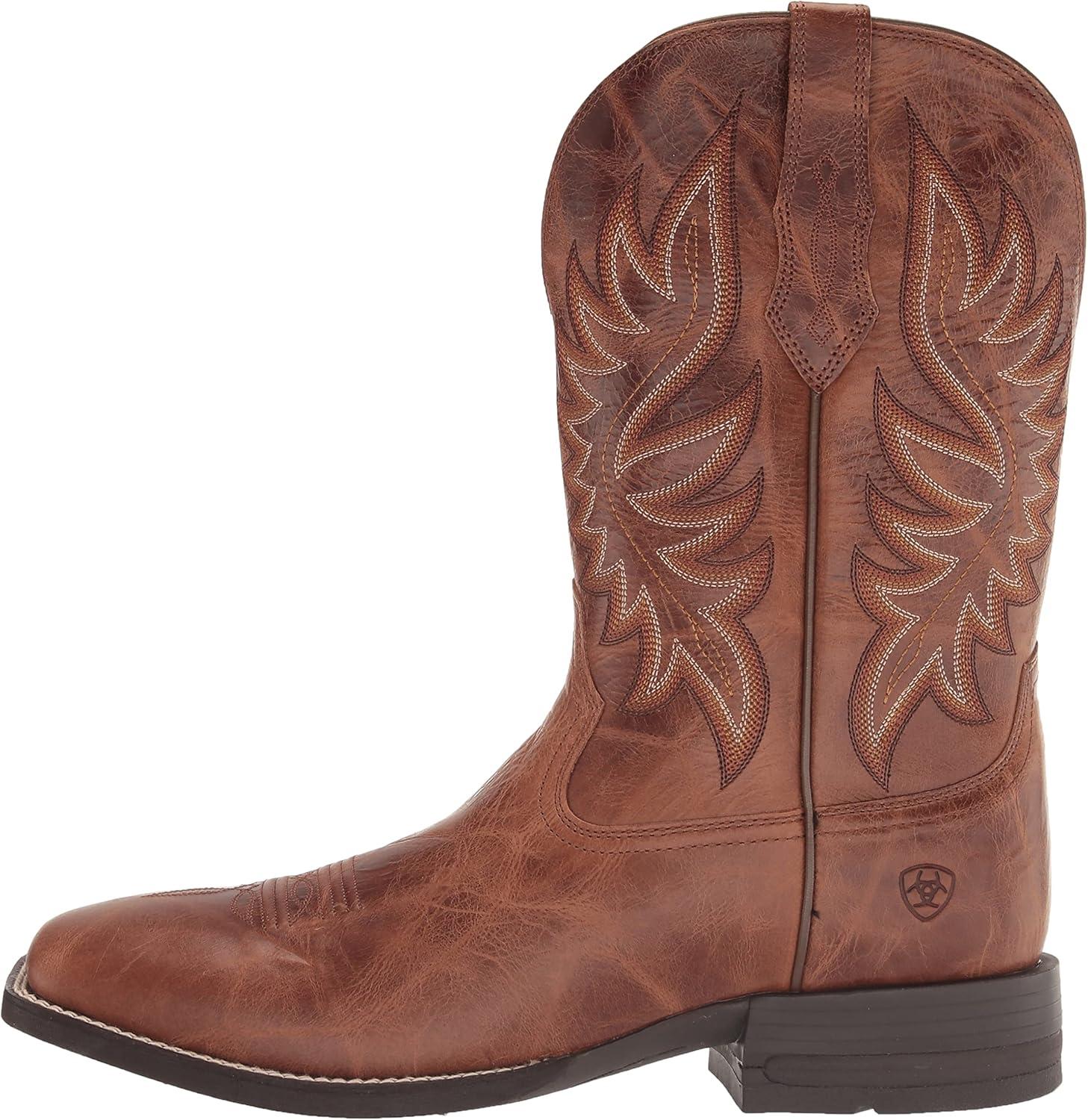 imageARIAT mens Brander Western BootDark Tan