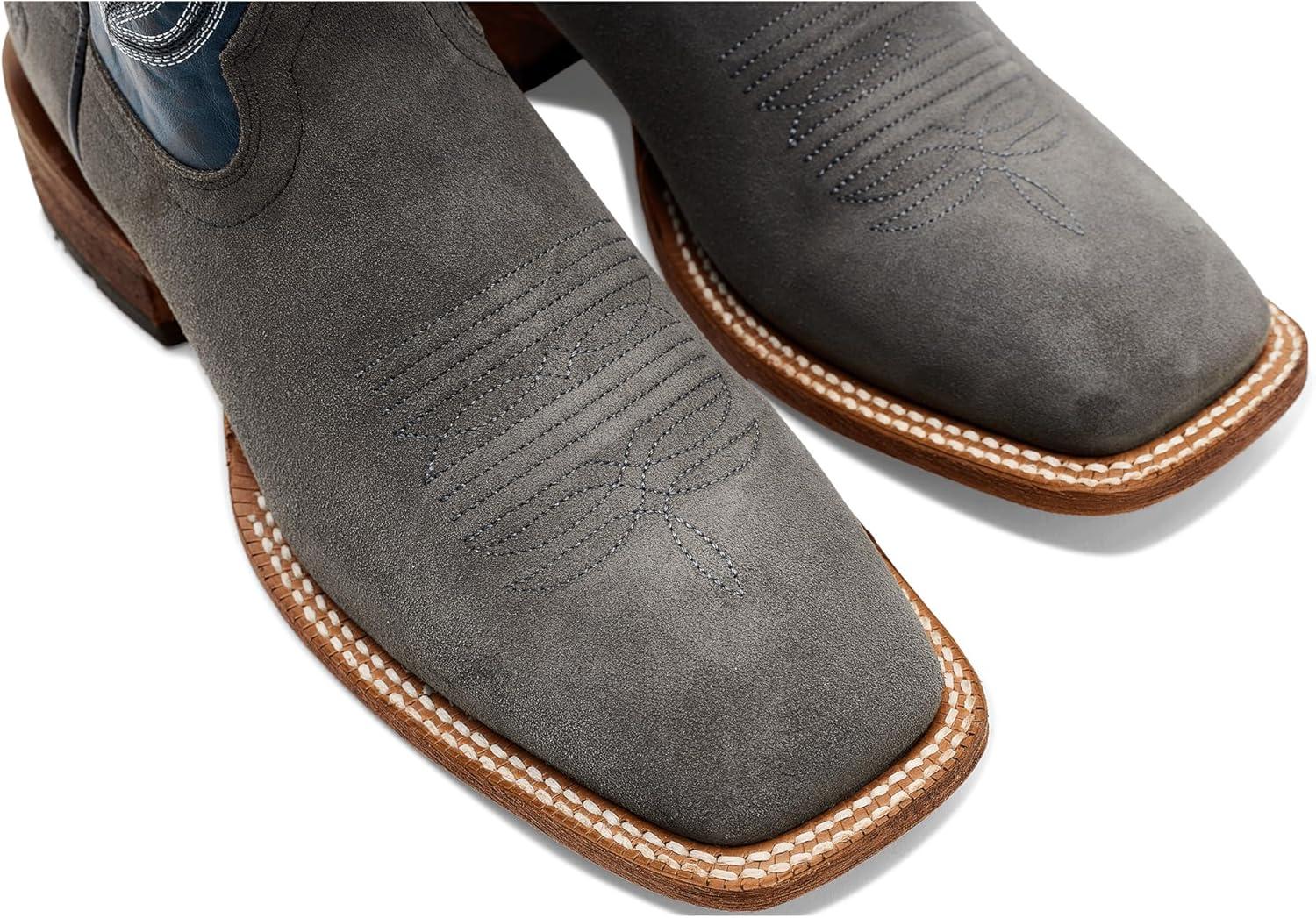 imageARIAT mens County Roads Wide Square Toe Cowboy BootIron Grey