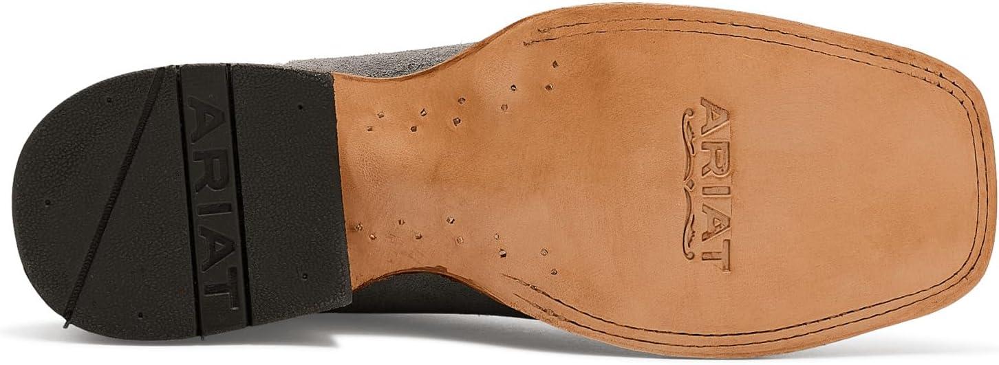imageARIAT mens County Roads Wide Square Toe Cowboy BootIron Grey