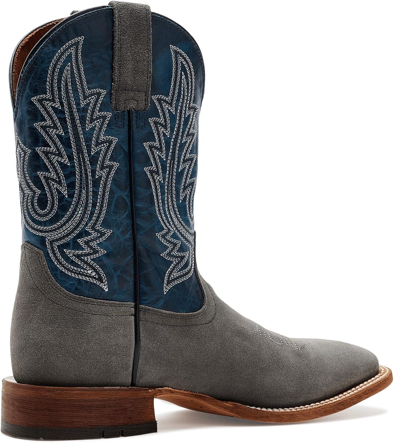 imageARIAT mens County Roads Wide Square Toe Cowboy BootIron Grey
