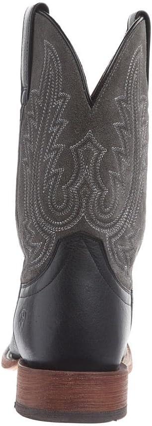 imageARIAT mens County Roads Wide Square Toe Cowboy BootNightshade Black