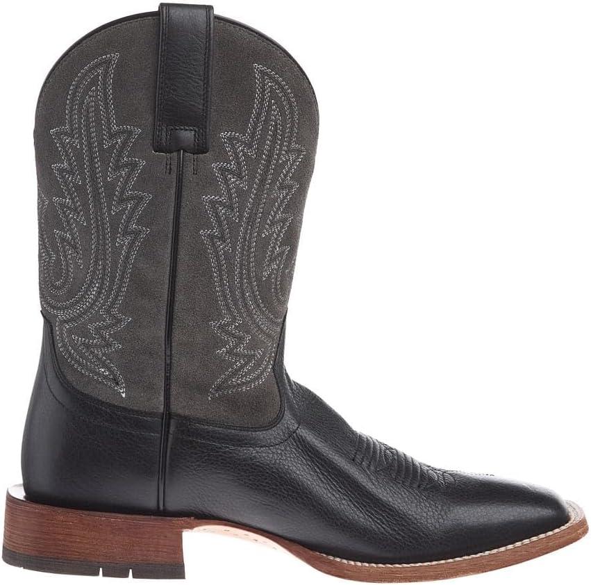 imageARIAT mens County Roads Wide Square Toe Cowboy BootNightshade Black