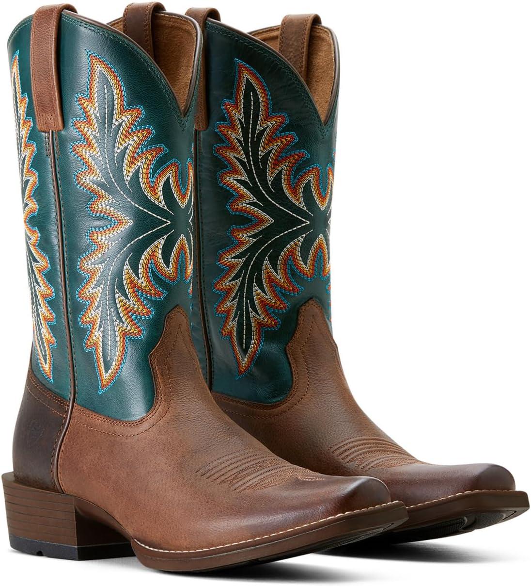 imageARIAT mens Renegade Cowboy BootVintage OakDeep Teal