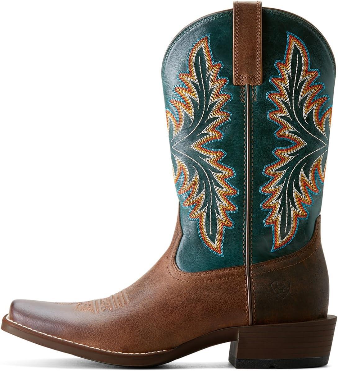imageARIAT mens Renegade Cowboy BootVintage OakDeep Teal