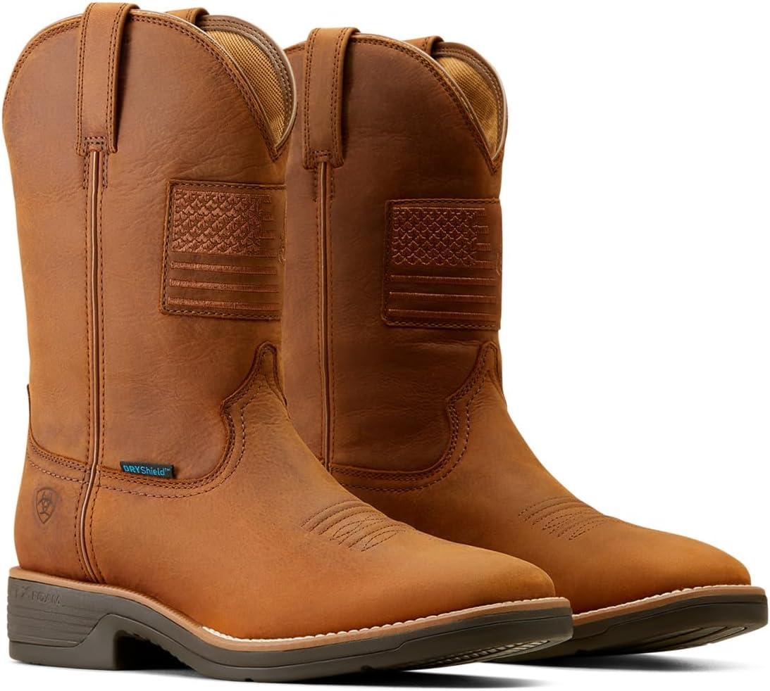 imageARIAT mens Ridgeback Country Waterproof Cowboy BootStatus Brown