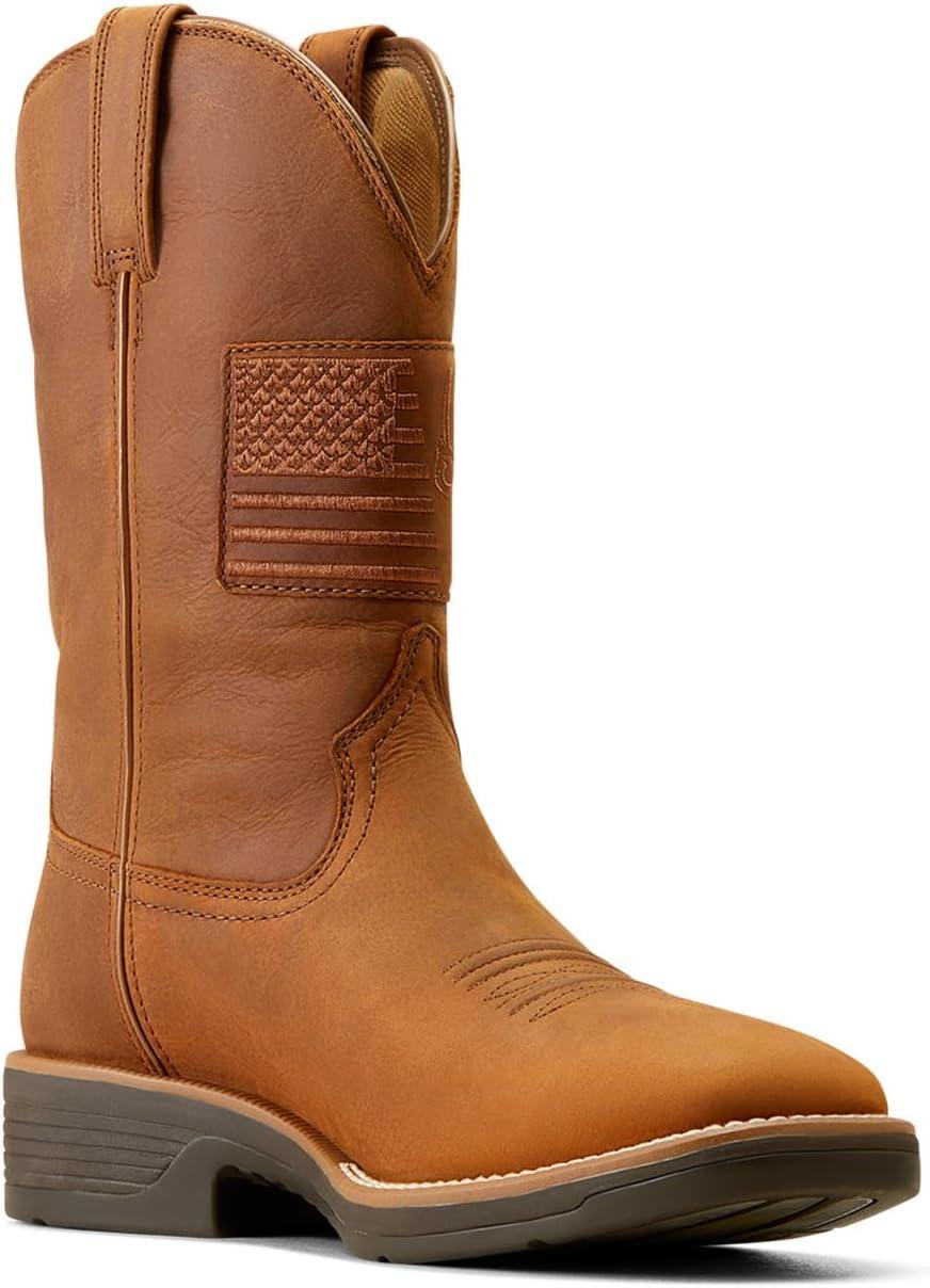 imageARIAT mens Ridgeback Country Waterproof Cowboy BootStatus Brown
