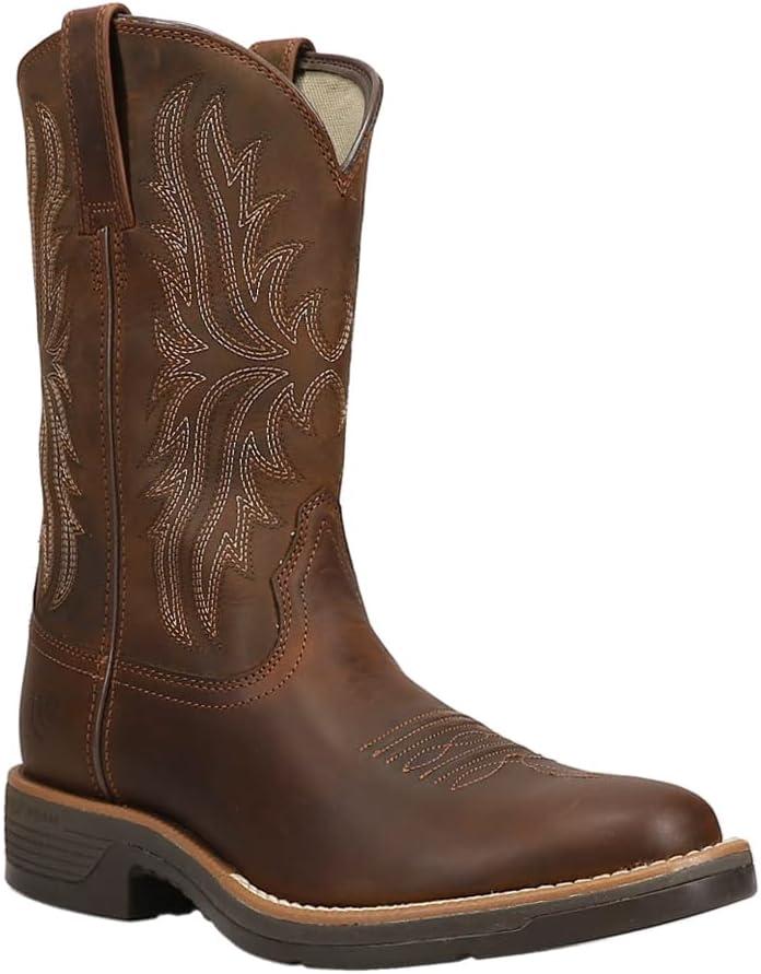 imageARIAT mens Ridgeback Round Toe Cowboy BootDistressed Tan