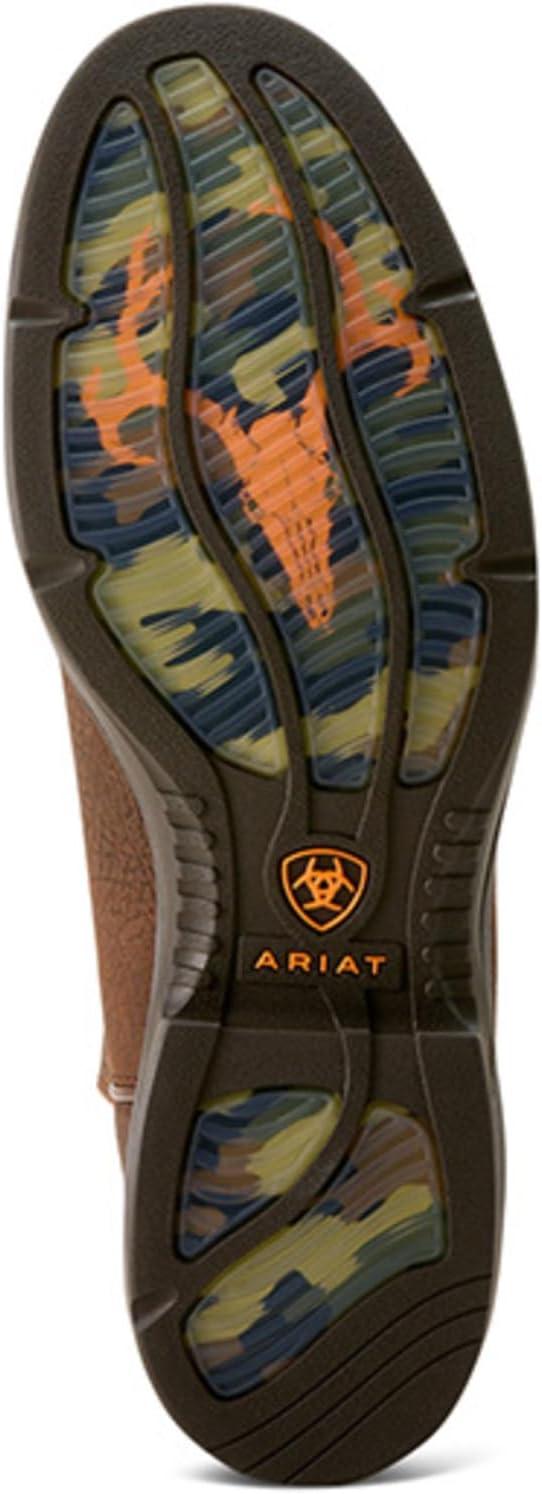 imageARIAT mens Ridgeback Round Toe Cowboy BootToffee BrownMoss Green