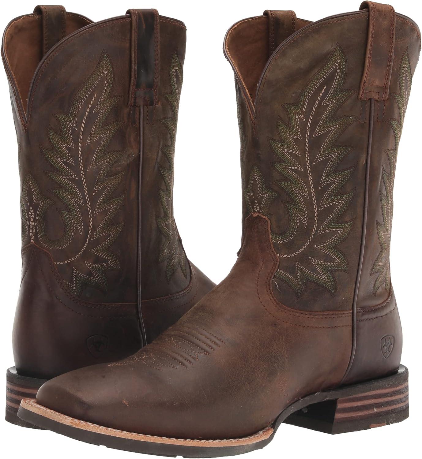 imageARIAT mens Ridin High Western BootPecan Brown