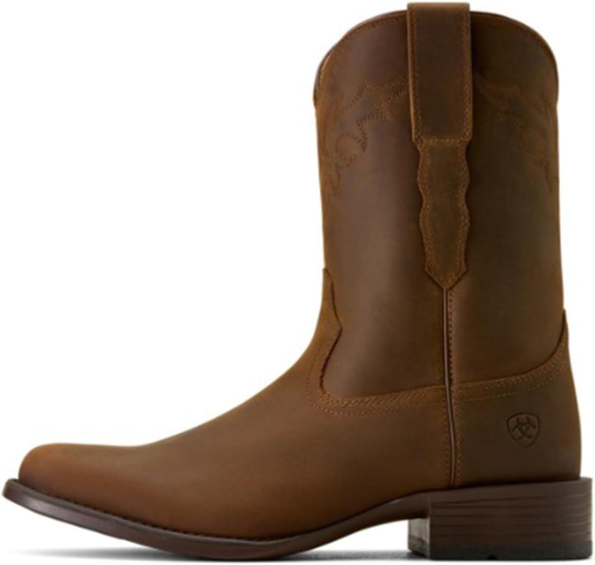 imageARIAT mens Sonoro Roper Toe Western BootDistressed Brown