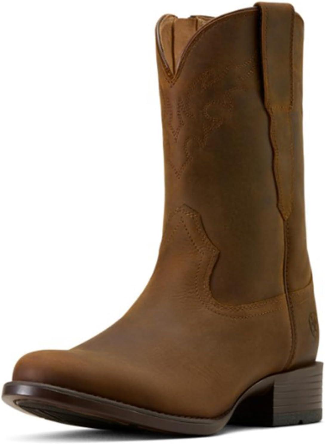 imageARIAT mens Sonoro Roper Toe Western BootDistressed Brown