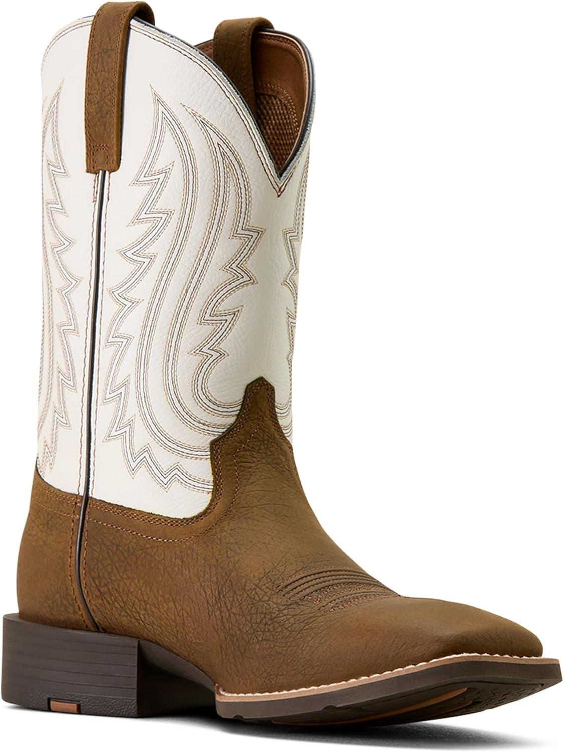 imageARIAT mens Sport Big Country Wide Square Toe Cowboy BootMustang Brown