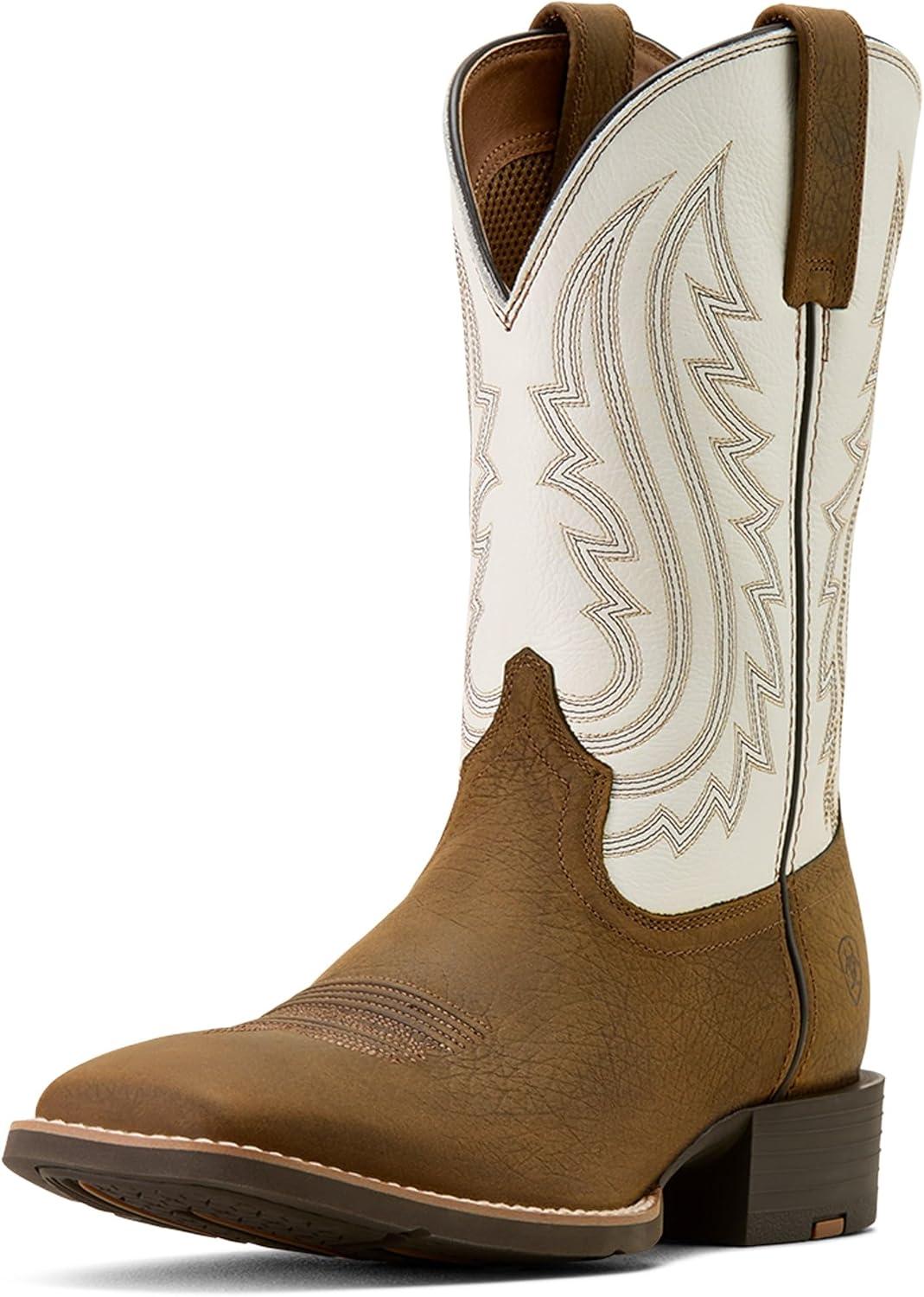 imageARIAT mens Sport Big Country Wide Square Toe Cowboy BootMustang Brown