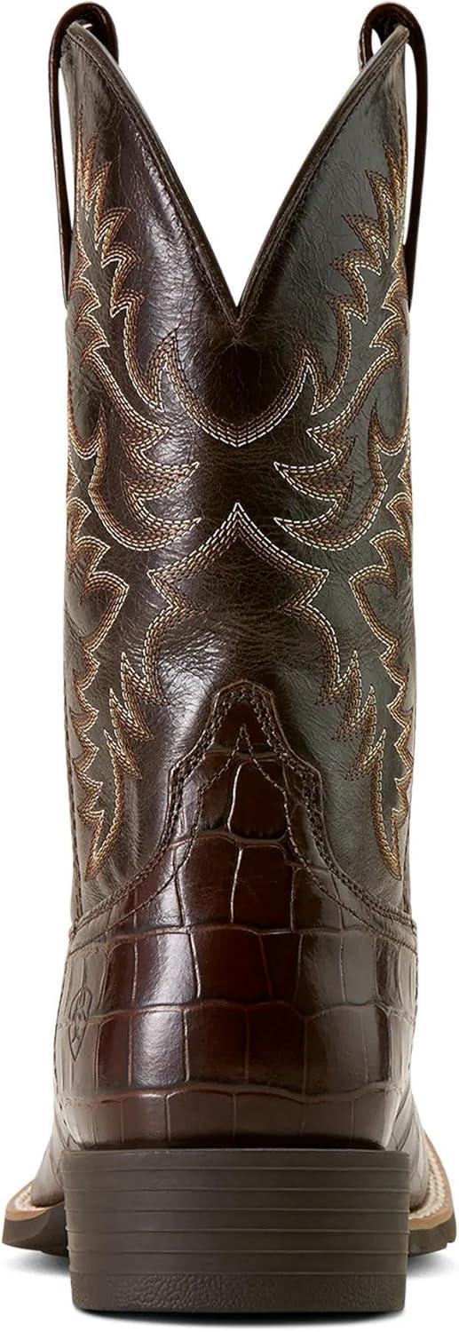 imageARIAT mens Sport Latigo Wide Square Toe Cowboy BootBitter Chocolate