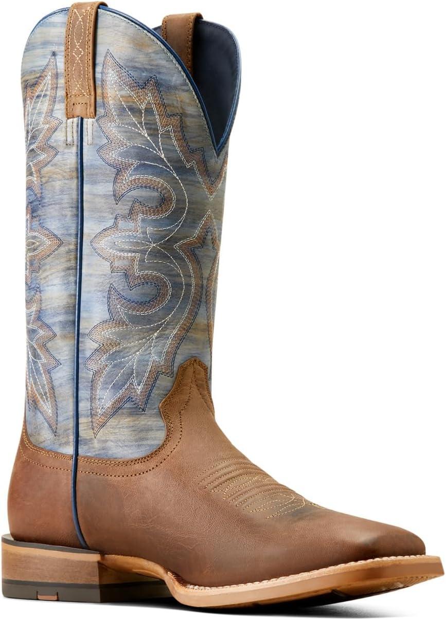 imageARIAT mens Standout Cowboy BootCloud BlueLoco Brown