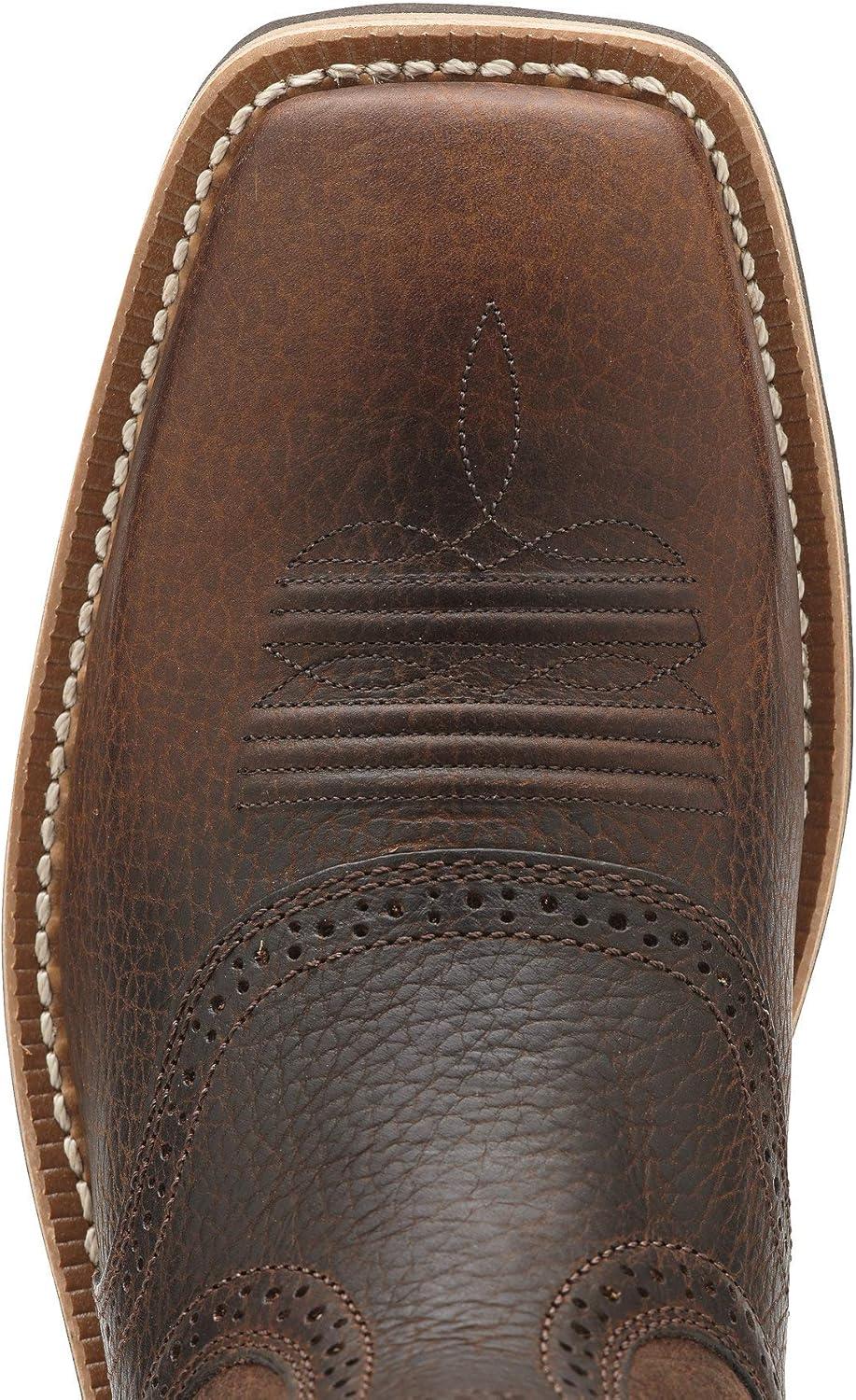 imageAriat Heritage Roughstock Western Boot Mens Square Toe Leather Work BootBrown