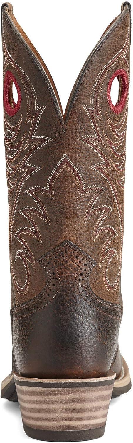 imageAriat Heritage Roughstock Western Boot Mens Square Toe Leather Work BootBrown