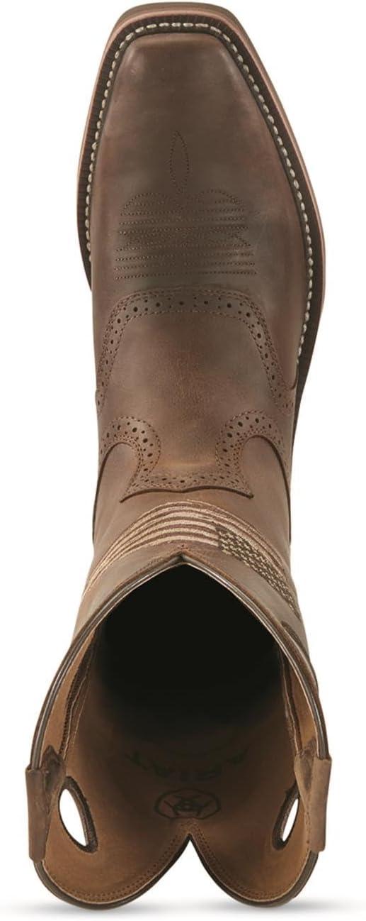 imageAriat Heritage Roughstock Western Boot Mens Square Toe Leather Work BootDistressed Brown