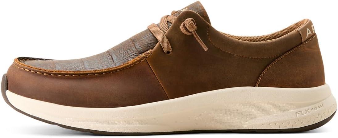 imageAriat Mens BuckeyeDistressed BrownDark Tan Crocodile Print
