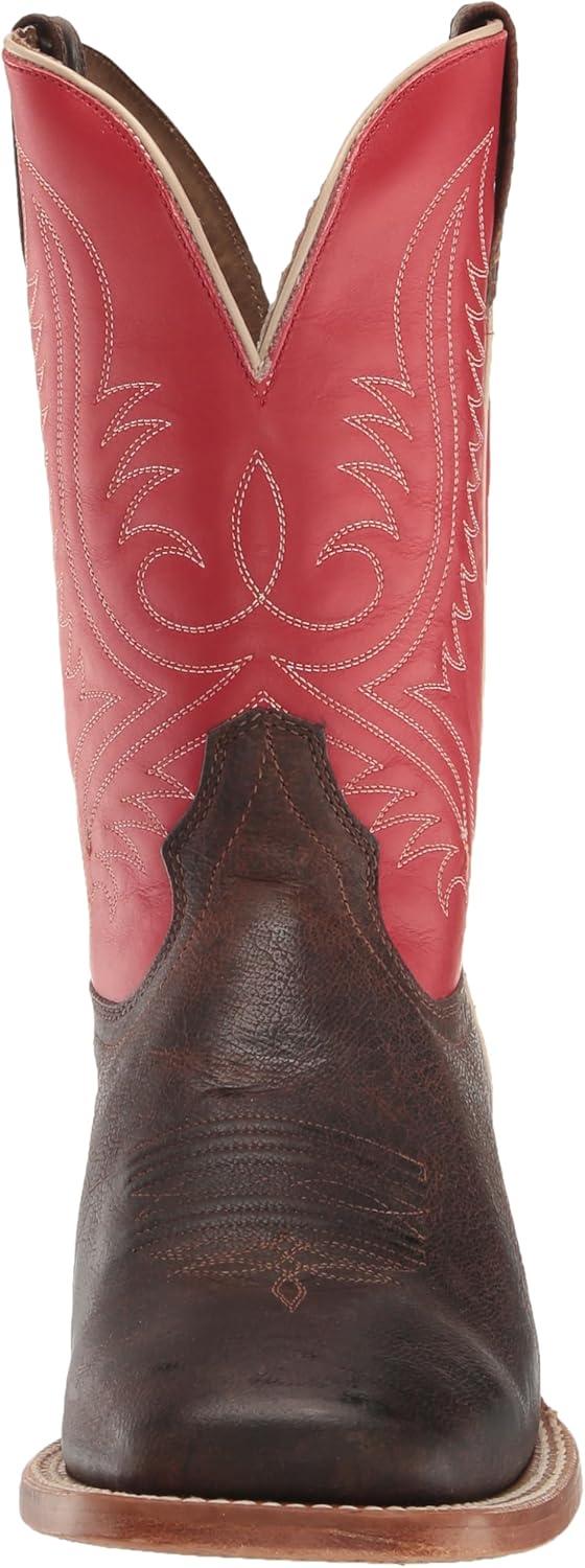 imageAriat Mens Circuit Paxton Cowboy BootChestnut BrownFire Red