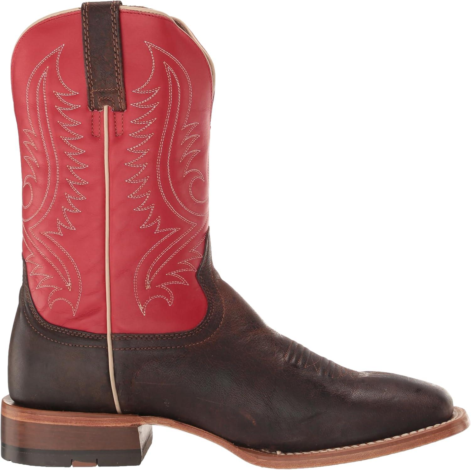 imageAriat Mens Circuit Paxton Cowboy BootChestnut BrownFire Red