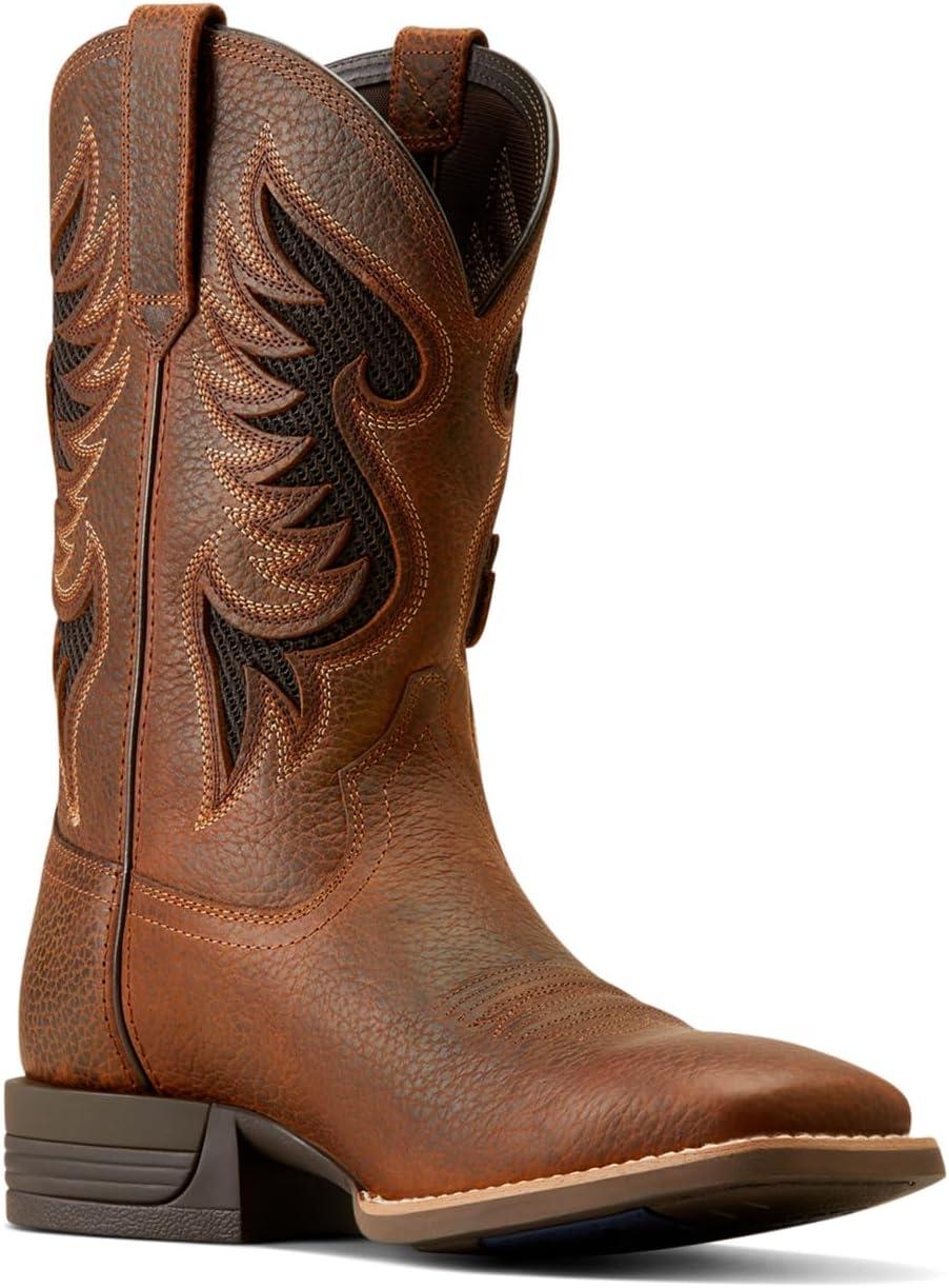 imageAriat Mens Cowpuncher VentTEK Cowboy BootBrown Oiled Rowdy