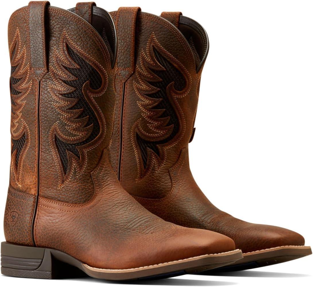 imageAriat Mens Cowpuncher VentTEK Cowboy BootBrown Oiled Rowdy